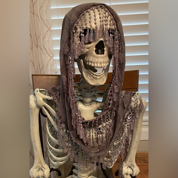 Accessories - Decorative Fringe Shades of Grey Scarf